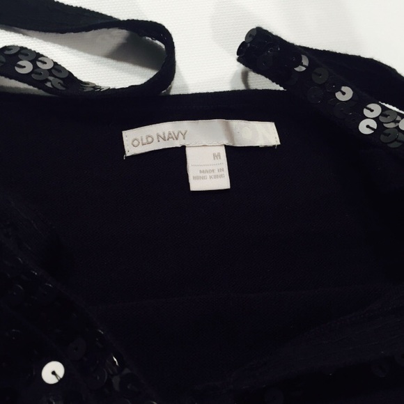 Old Navy | Black Tank Top With Sequins - Picture 4 of 5